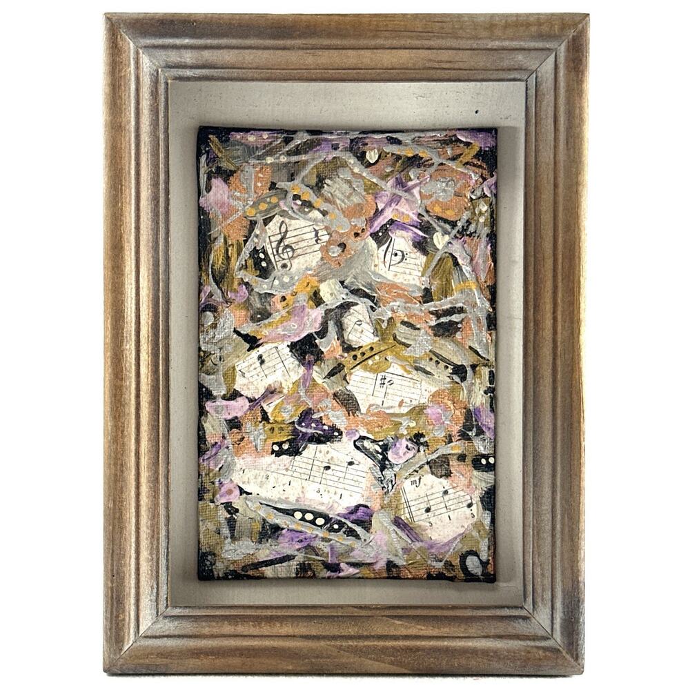 G. Rappaport W. Framed Mixed Media Art – “A Song in My Art” 2022 - Picture 3 of 8